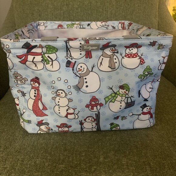 Thirty‑One Square Utility Tote “Snow Daze” in Excellent Pre‑Owned Condition - Picture 1 of 4